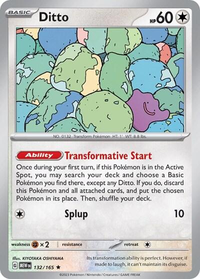 Ditto (132/165) (Non-Holo) [Scarlet & Violet 151] Pokémon