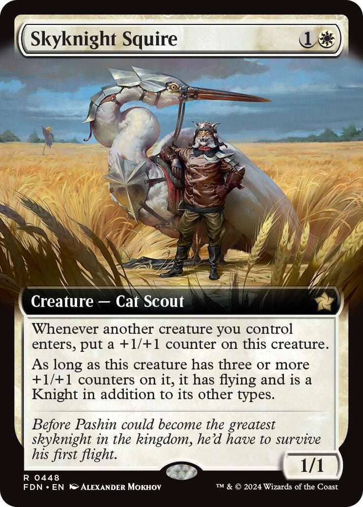 Skyknight Squire (Extended Art) [Foundations] Magic: The Gathering