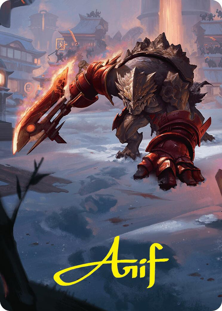 Searslicer Goblin Art Card (39/54) (Gold-Stamped Signature) [Foundations Art Series] Magic: The Gathering