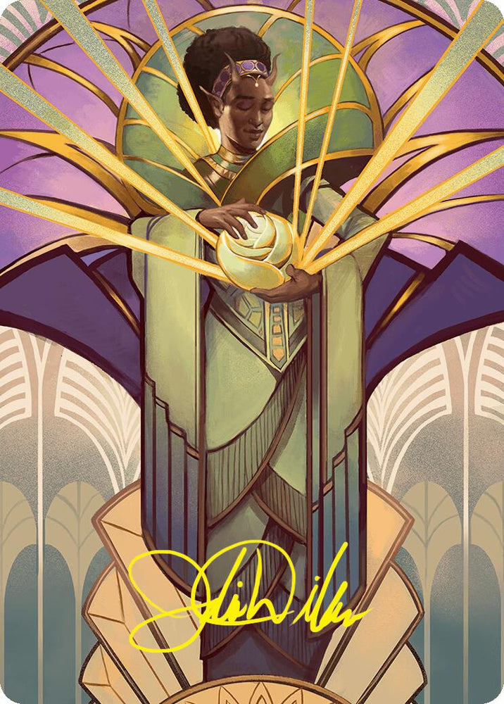 Bloom Tender Art Card (54/54) (Gold-Stamped Signature) [Foundations Art Series] Magic: The Gathering