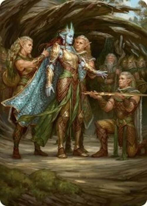 Lathril, Blade of the Elves Art Card (48/54) [Foundations Art Series] Magic: The Gathering