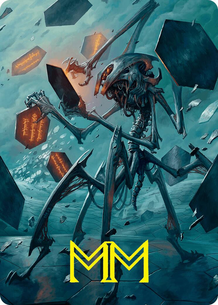 Scrawling Crawler Art Card (50/54) (Gold-Stamped Signature) [Foundations Art Series] Magic: The Gathering