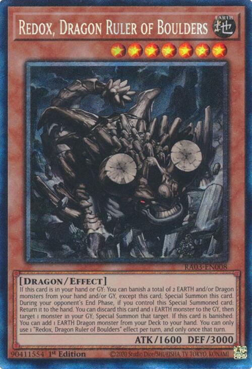 Redox, Dragon Ruler of Boulders (CR) [RA03-EN008] Prismatic Collector's Rare Yu-Gi-Oh!