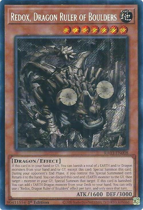Redox, Dragon Ruler of Boulders (Secret Rare) [RA03-EN008] Secret Rare Yu-Gi-Oh!