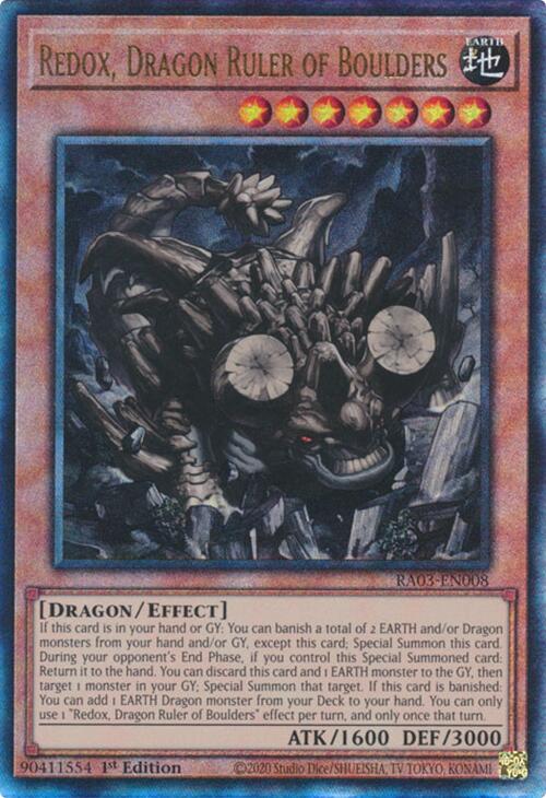 Redox, Dragon Ruler of Boulders (UTR) [RA03-EN008] Prismatic Ultimate Rare Yu-Gi-Oh!