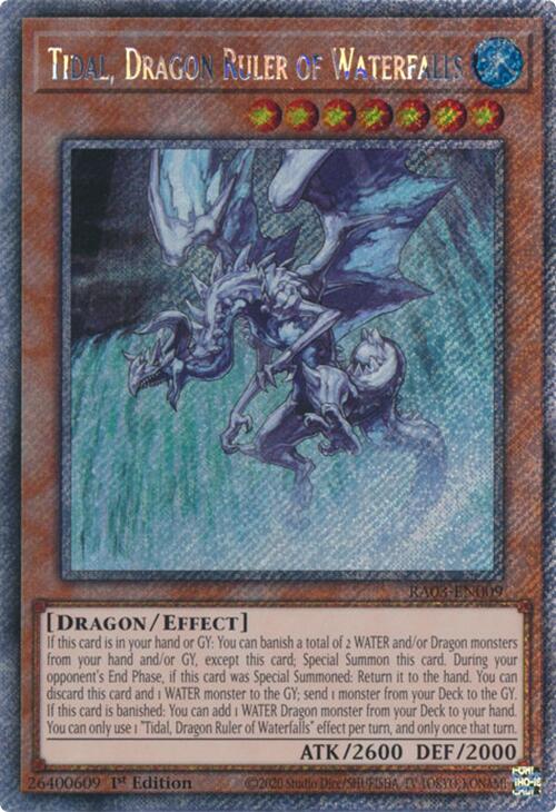 Tidal, Dragon Ruler of Waterfalls (Platinum Secret Rare) [RA03-EN009] Platinum Secret Rare Yu-Gi-Oh!