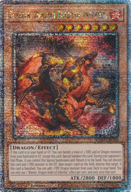 Blaster, Dragon Ruler of Infernos (Quarter Century Secret Rare) [RA03-EN010] Quarter Century Secret Rare Yu-Gi-Oh!