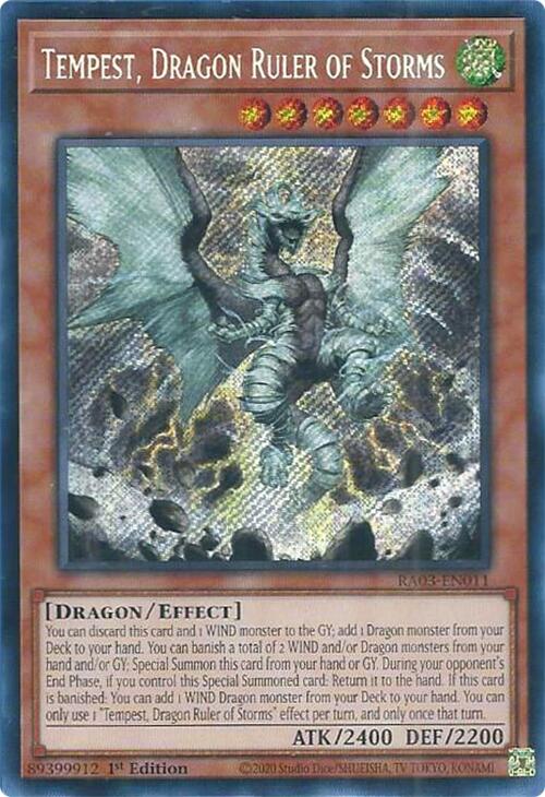 Tempest, Dragon Ruler of Storms (Secret Rare) [RA03-EN011] Secret Rare Yu-Gi-Oh!