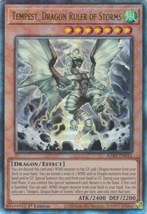 Tempest, Dragon Ruler of Storms (UTR) [RA03-EN011] Prismatic Ultimate Rare Yu-Gi-Oh!