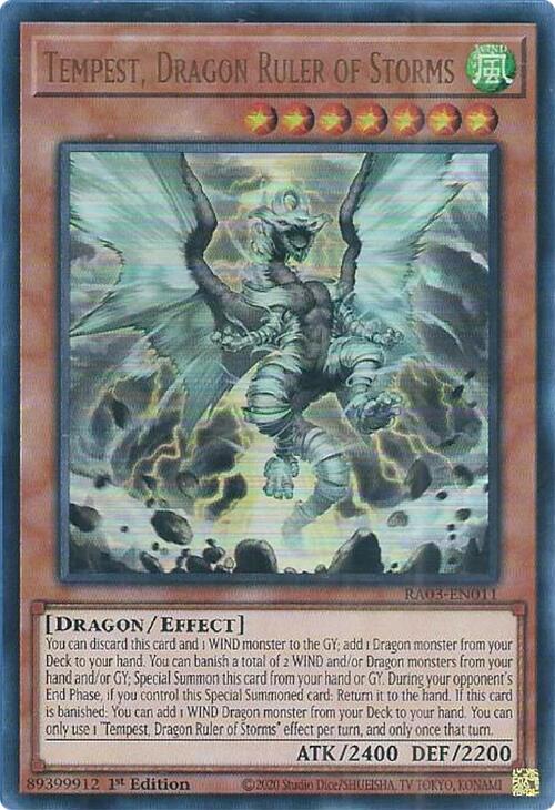 Tempest, Dragon Ruler of Storms (UR) [RA03-EN011] Ultra Rare Yu-Gi-Oh!