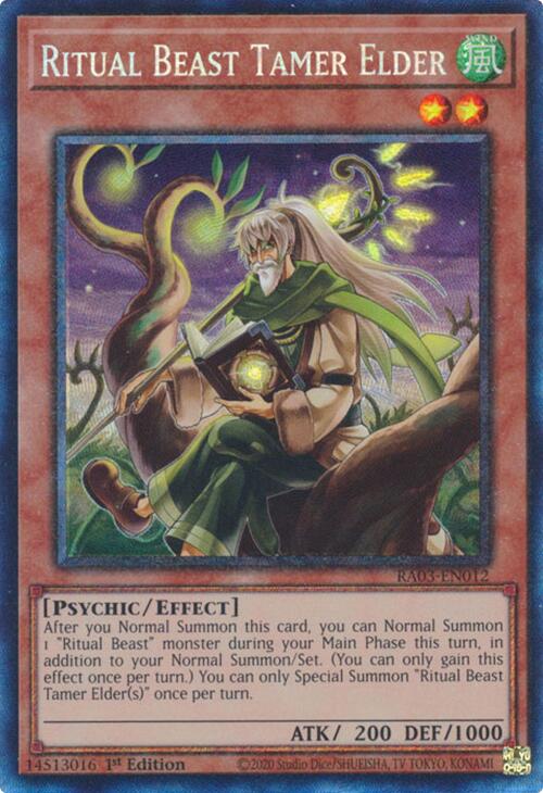 Ritual Beast Tamer Elder (CR) [RA03-EN012] Prismatic Collector's Rare Yu-Gi-Oh!