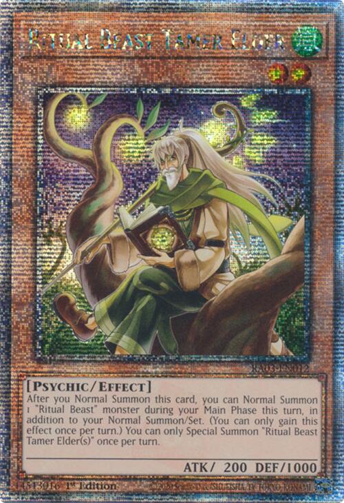 Ritual Beast Tamer Elder (Quarter Century Secret Rare) [RA03-EN012] Quarter Century Secret Rare Yu-Gi-Oh!