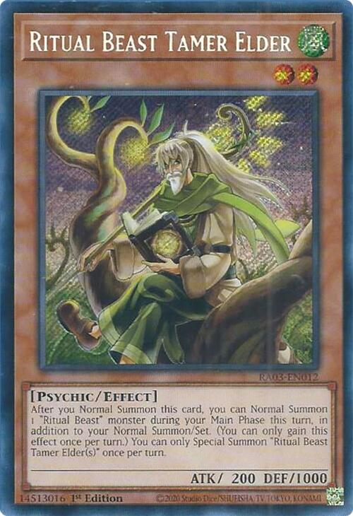 Ritual Beast Tamer Elder (Secret Rare) [RA03-EN012] Secret Rare Yu-Gi-Oh!