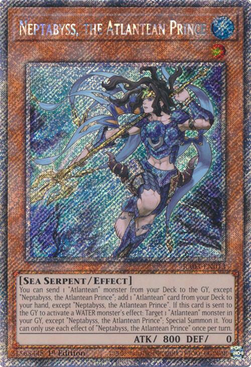 Neptabyss, the Atlantean Prince (Platinum Secret Rare) [RA03-EN013] Platinum Secret Rare Yu-Gi-Oh!