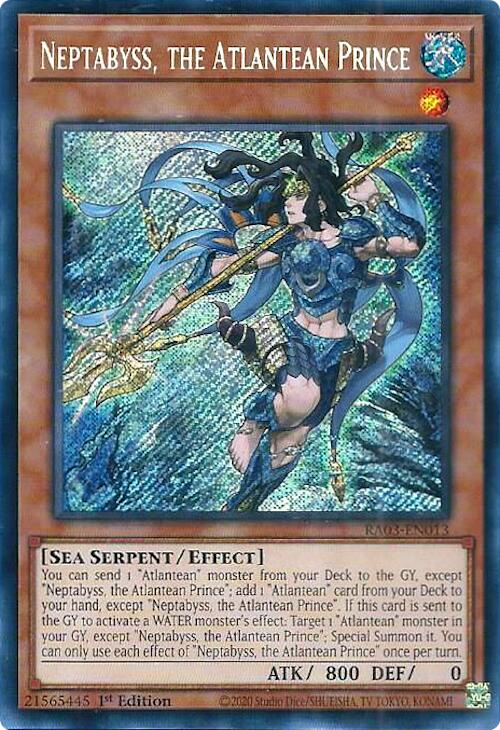 Neptabyss, the Atlantean Prince (Secret Rare) [RA03-EN013] Secret Rare Yu-Gi-Oh!