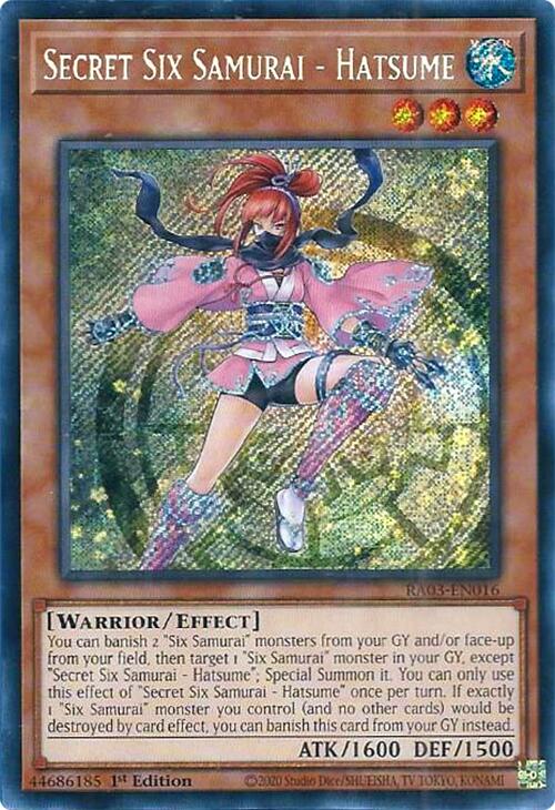 Secret Six Samurai - Hatsume (Secret Rare) [RA03-EN016] Secret Rare Yu-Gi-Oh!