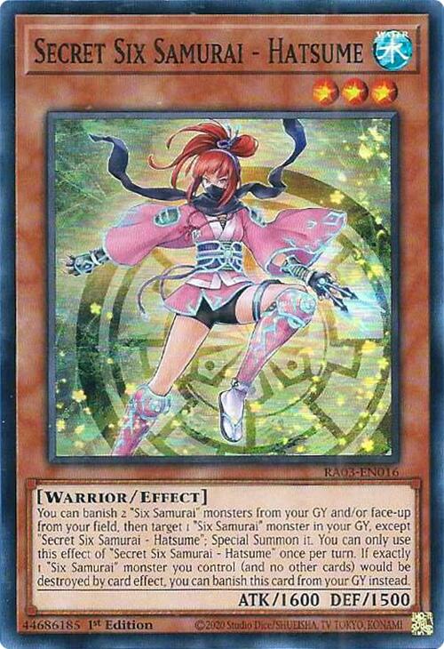 Secret Six Samurai - Hatsume [RA03-EN016] Super Rare Yu-Gi-Oh!