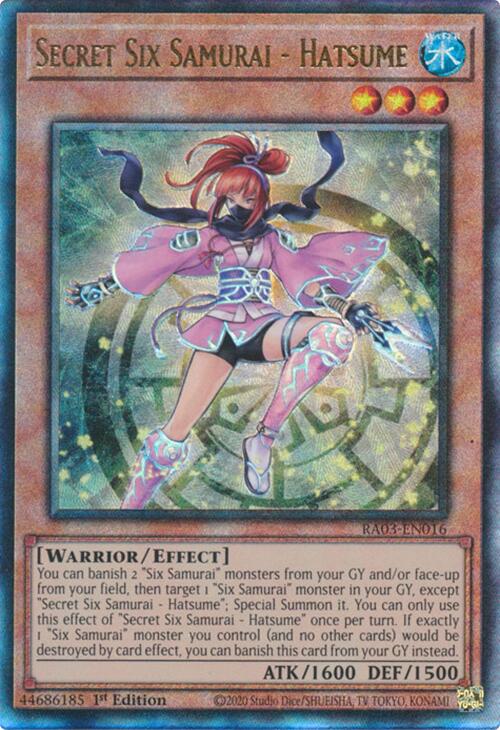 Secret Six Samurai - Hatsume (UTR) [RA03-EN016] Prismatic Ultimate Rare Yu-Gi-Oh!