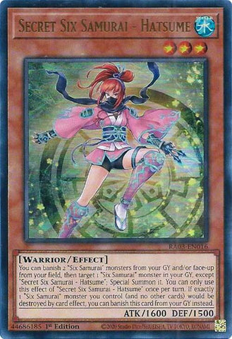 Secret Six Samurai - Hatsume (UR) [RA03-EN016] Ultra Rare Yu-Gi-Oh!