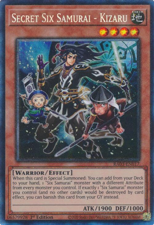 Secret Six Samurai - Kizaru (CR) [RA03-EN017] Prismatic Collector's Rare Yu-Gi-Oh!