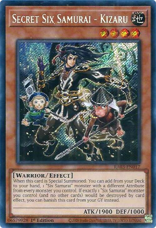 Secret Six Samurai - Kizaru (Secret Rare) [RA03-EN017] Secret Rare Yu-Gi-Oh!