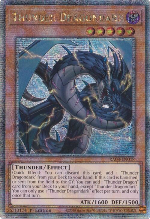Thunder Dragondark (Quarter Century Secret Rare) [RA03-EN018] Quarter Century Secret Rare Yu-Gi-Oh!