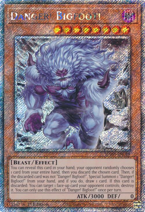Danger! Bigfoot! (Alternate Art) (Platinum Secret Rare) [RA03-EN019] Platinum Secret Rare Yu-Gi-Oh!