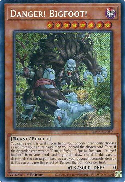 Danger! Bigfoot! (Secret Rare) [RA03-EN019] Secret Rare Yu-Gi-Oh!