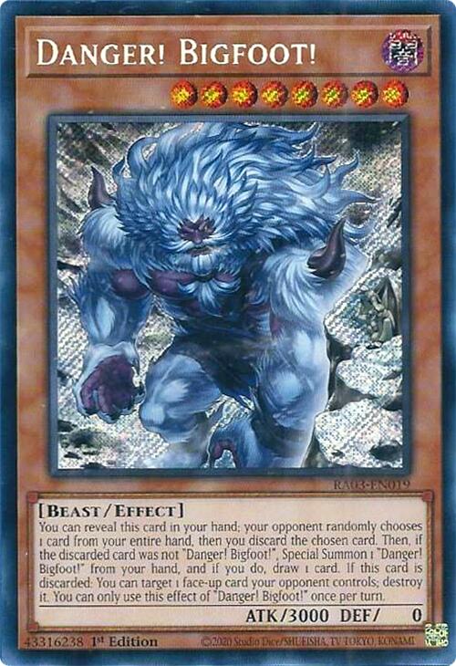 Danger! Bigfoot! (Alternate Art) (Secret Rare) [RA03-EN019] Secret Rare Yu-Gi-Oh!