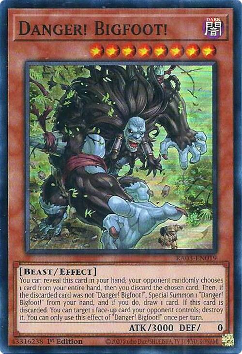 Danger! Bigfoot! [RA03-EN019] Super Rare Yu-Gi-Oh!