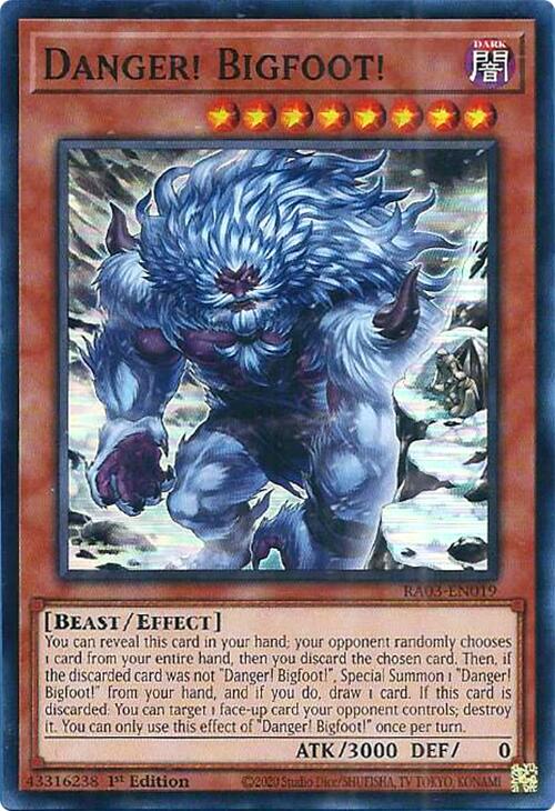 Danger! Bigfoot! (Alternate Art) [RA03-EN019] Super Rare Yu-Gi-Oh!