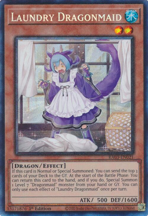 Laundry Dragonmaid (CR) [RA03-EN021] Prismatic Collector's Rare Yu-Gi-Oh!