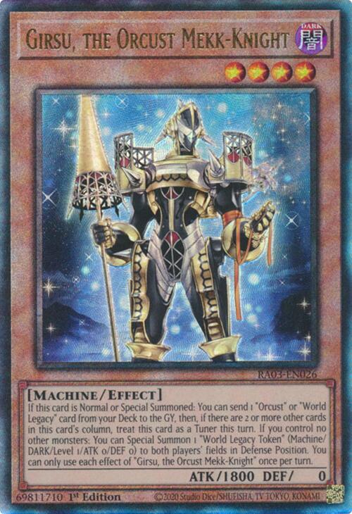 Girsu, the Orcust Mekk-Knight (UTR) [RA03-EN026] Prismatic Ultimate Rare Yu-Gi-Oh!