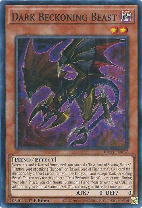 Dark Beckoning Beast [RA03-EN027] Super Rare Yu-Gi-Oh!