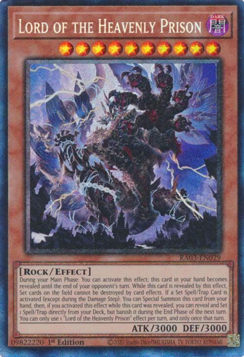 Lord of the Heavenly Prison (CR) [RA03-EN029] Prismatic Collector's Rare Yu-Gi-Oh!