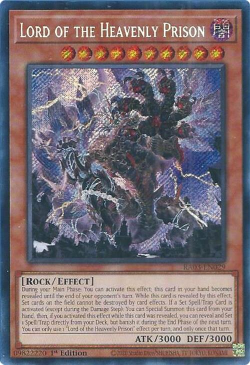 Lord of the Heavenly Prison (Secret Rare) [RA03-EN029] Secret Rare Yu-Gi-Oh!