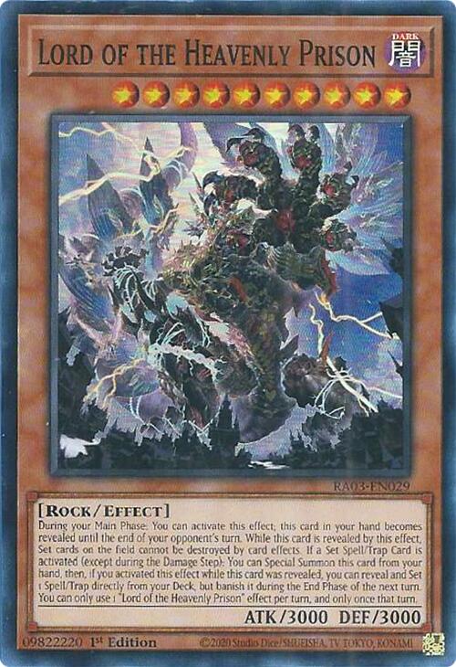 Lord of the Heavenly Prison [RA03-EN029] Super Rare Yu-Gi-Oh!