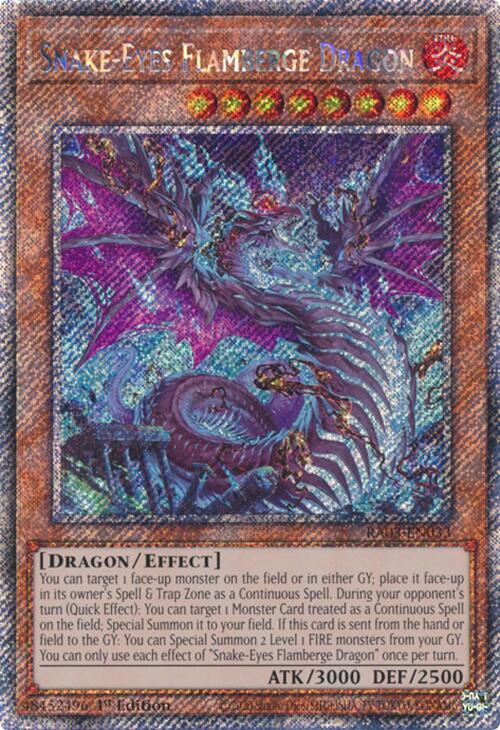 Snake-Eyes Flamberge Dragon (Platinum Secret Rare) [RA03-EN033] Platinum Secret Rare Yu-Gi-Oh!