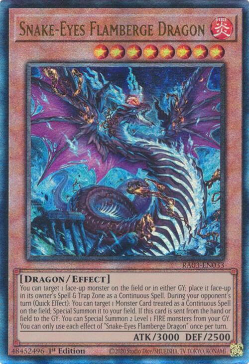 Snake-Eyes Flamberge Dragon (UTR) [RA03-EN033] Prismatic Ultimate Rare Yu-Gi-Oh!