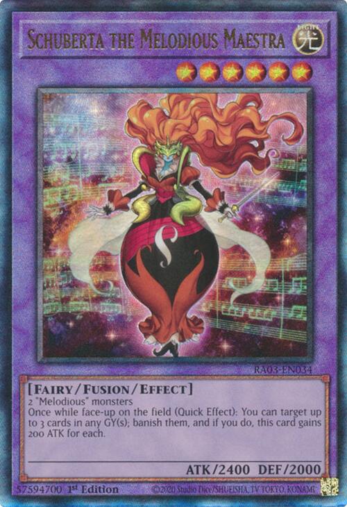 Schuberta the Melodious Maestra (UTR) [RA03-EN034] Prismatic Ultimate Rare Yu-Gi-Oh!