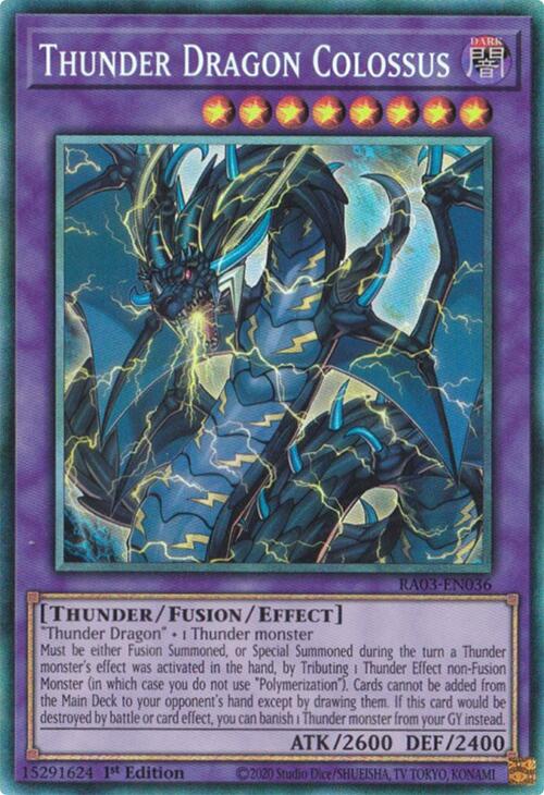 Thunder Dragon Colossus (CR) [RA03-EN036] Prismatic Collector's Rare Yu-Gi-Oh!