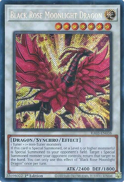 Black Rose Moonlight Dragon (Secret Rare) [RA03-EN038] Secret Rare Yu-Gi-Oh!