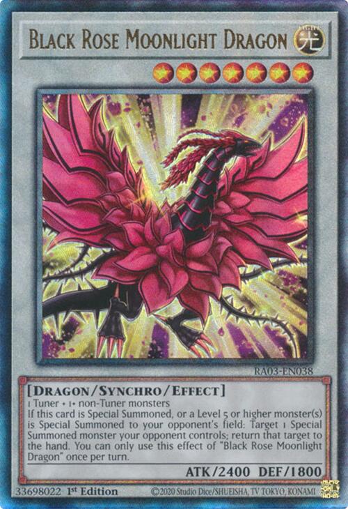 Black Rose Moonlight Dragon (UTR) [RA03-EN038] Prismatic Ultimate Rare Yu-Gi-Oh!