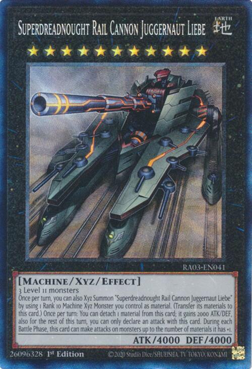 Superdreadnought Rail Cannon Juggernaut Liebe (CR) [RA03-EN041] Prismatic Collector's Rare Yu-Gi-Oh!