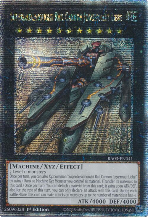 Superdreadnought Rail Cannon Juggernaut Liebe (Quarter Century Secret Rare) [RA03-EN041] Quarter Century Secret Rare Yu-Gi-Oh!