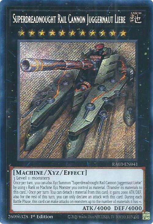 Superdreadnought Rail Cannon Juggernaut Liebe (Secret Rare) [RA03-EN041] Secret Rare Yu-Gi-Oh!