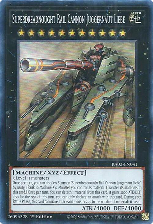 Superdreadnought Rail Cannon Juggernaut Liebe [RA03-EN041] Super Rare Yu-Gi-Oh!