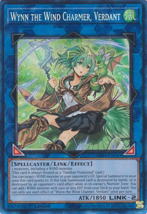 Wynn the Wind Charmer, Verdant (CR) [RA03-EN045] Prismatic Collector's Rare Yu-Gi-Oh!