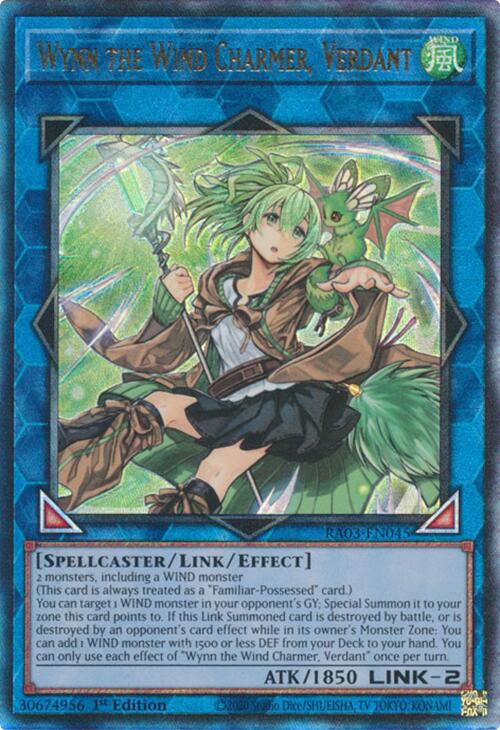 Wynn the Wind Charmer, Verdant (UTR) [RA03-EN045] Prismatic Ultimate Rare Yu-Gi-Oh!