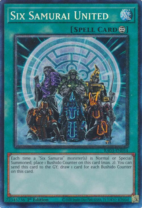 Six Samurai United (CR) [RA03-EN054] Prismatic Collector's Rare Yu-Gi-Oh!